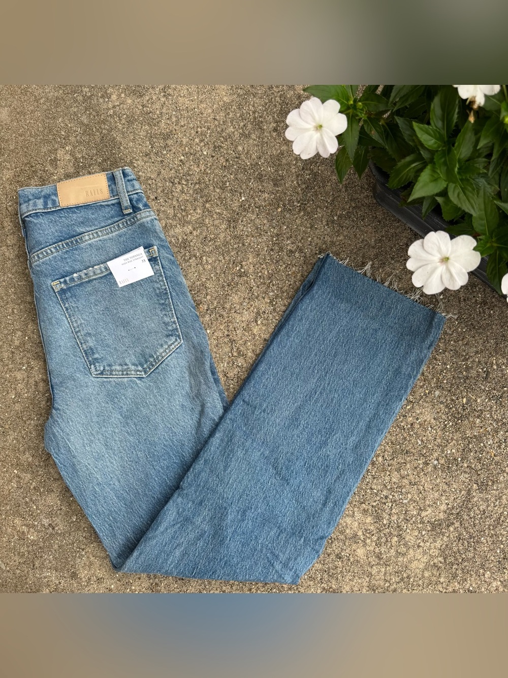 NWOT Rails Topanga High Rise Straight Distressed Jeans Size 23